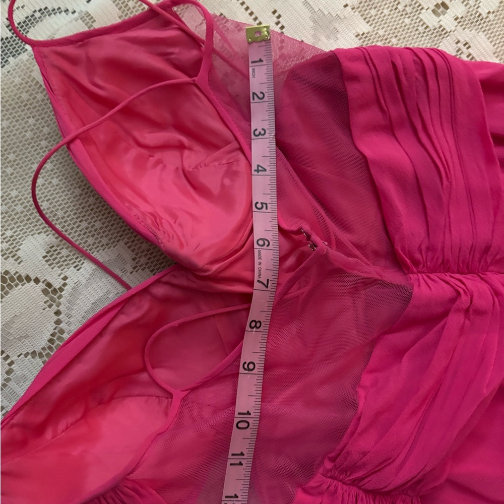 vintage Y2K 100% silk pink cache dress! - Picture 3 of 7